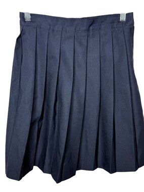 French Toast Navy Pleated School Uniform Skirt Size 12 Adjustable Waist